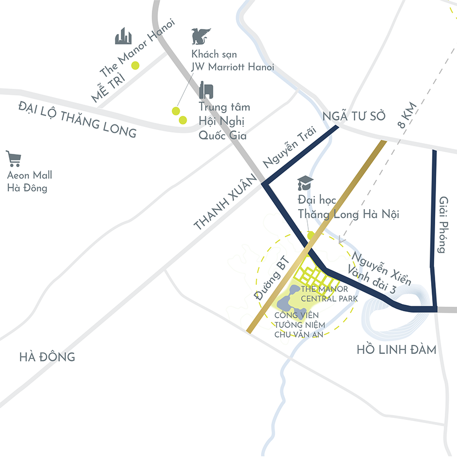 Vị trí dự án The Manor Central Park